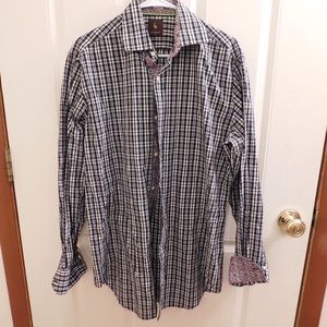 TAILORBYRD Men’s Black and White Button Down